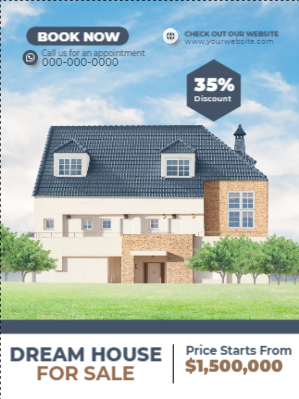 Custom Outdoor Yard Signs Multiple Sizes Dream House For Sale