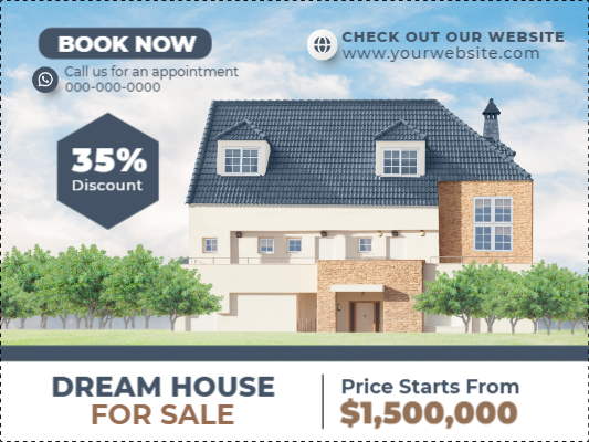 Custom Outdoor Yard Signs Multiple Sizes Dream House For Sale