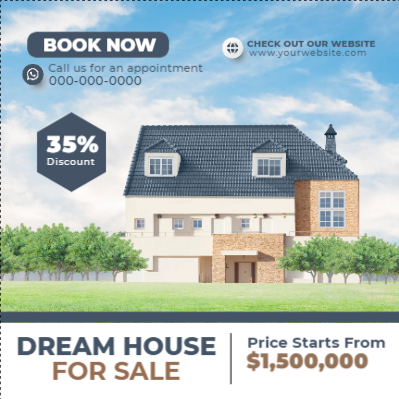 Custom Outdoor Yard Signs Multiple Sizes Dream House For Sale