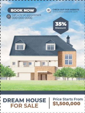 Custom Outdoor Yard Signs Multiple Sizes Dream House For Sale