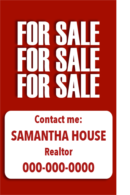 Custom Outdoor Yard Signs Multiple Sizes Agent Name