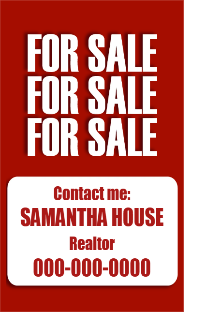 Custom Outdoor Yard Signs Multiple Sizes Agent Name