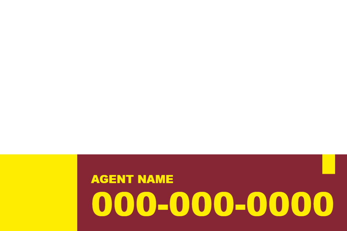 Custom Outdoor Yard Signs Multiple Sizes Agent Name