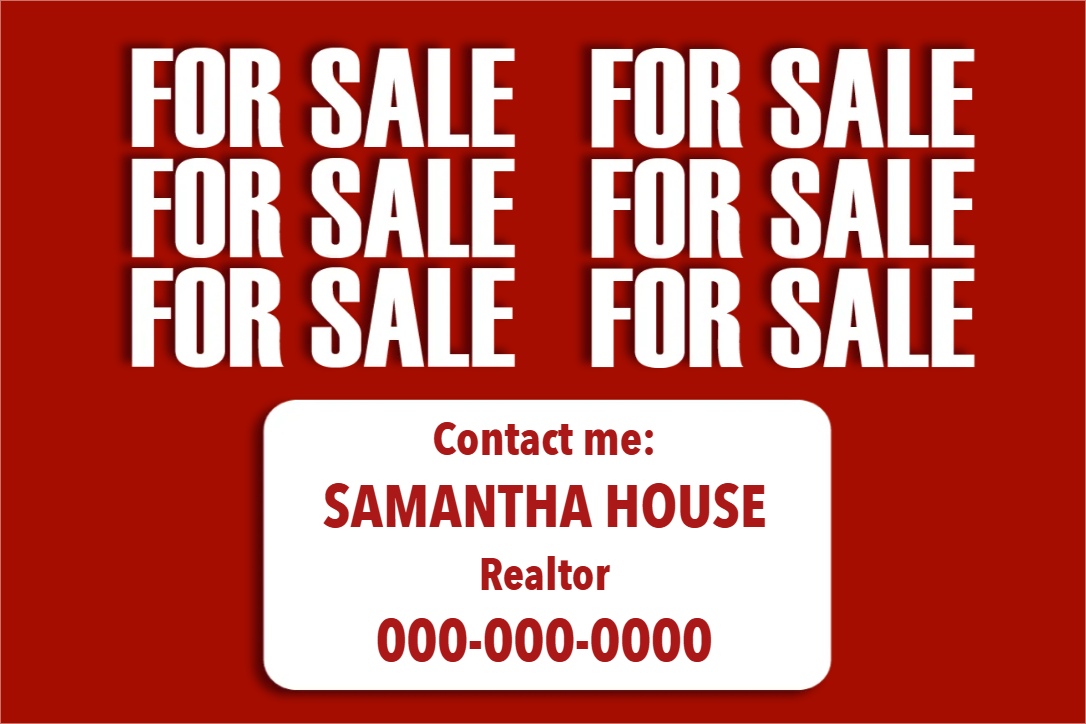 Custom Outdoor Yard Signs Multiple Sizes Agent Name