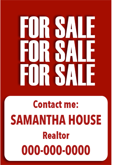 Custom Outdoor Yard Signs Multiple Sizes Agent Name