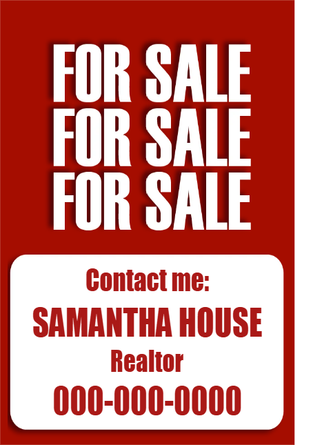 Custom Outdoor Yard Signs Multiple Sizes Agent Name