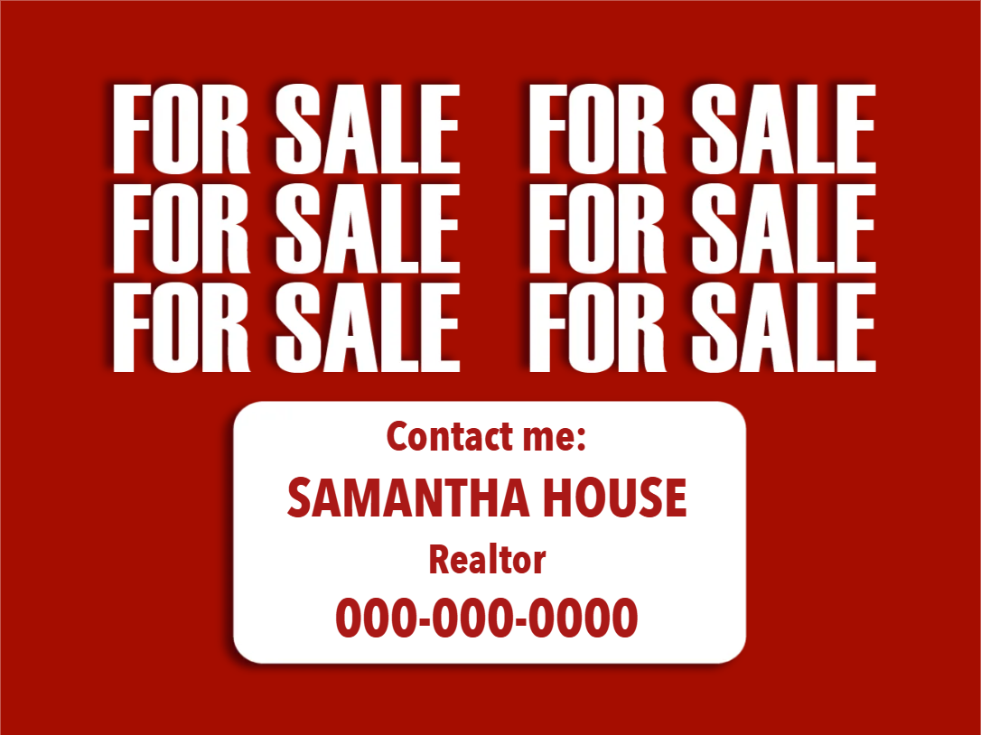 Custom Outdoor Yard Signs Multiple Sizes Agent Name