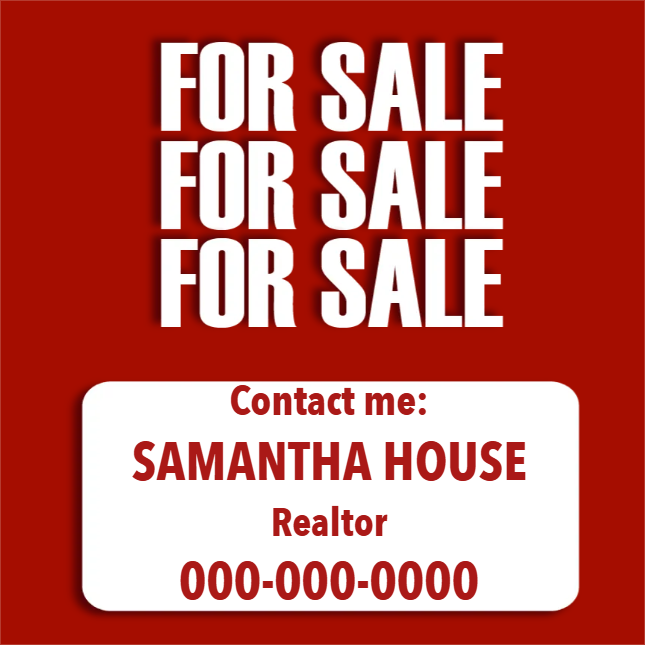 Custom Outdoor Yard Signs Multiple Sizes Agent Name