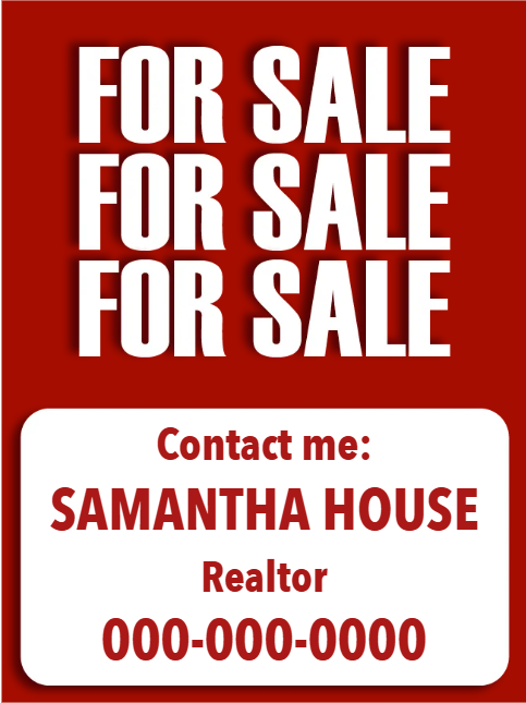 Custom Outdoor Yard Signs Multiple Sizes Agent Name