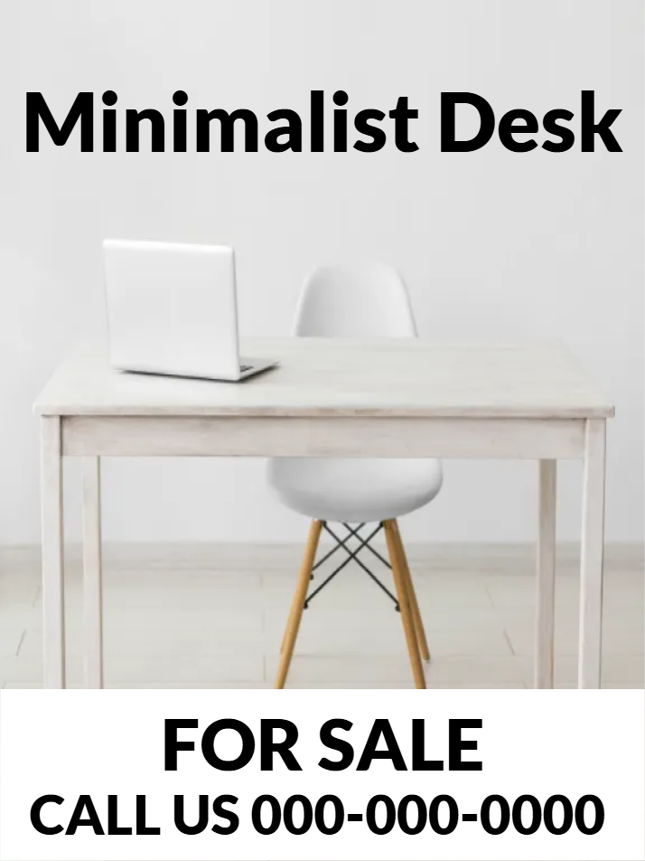 Custom Outdoor Yard Signs Multiple Sizes Minimalist Desk