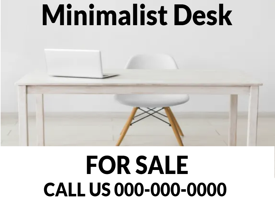 Custom Outdoor Yard Signs Multiple Sizes Minimalist Desk