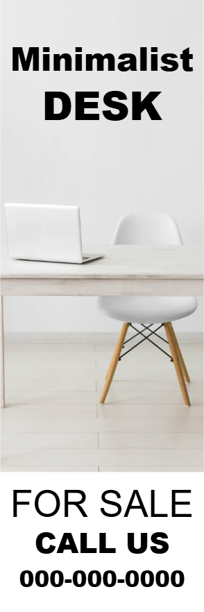 Custom Outdoor Yard Signs Multiple Sizes Minimalist Desk