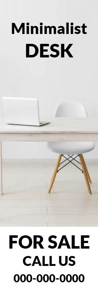 Custom Outdoor Yard Signs Multiple Sizes Minimalist Desk