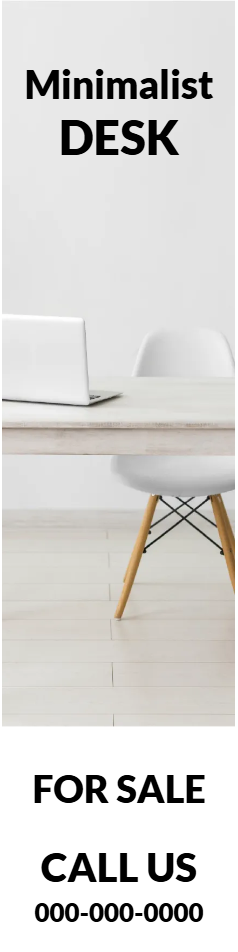 Custom Outdoor Yard Signs Multiple Sizes Minimalist Desk