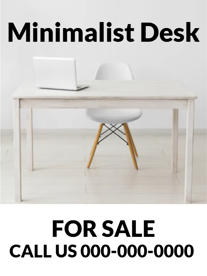 Custom Outdoor Yard Signs Multiple Sizes Minimalist Desk