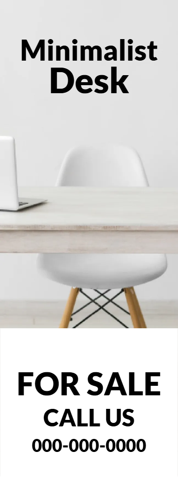 Custom Outdoor Yard Signs Multiple Sizes Minimalist Desk