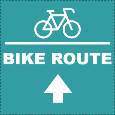 Custom Outdoor Yard Signs Multiple Sizes Bike Route