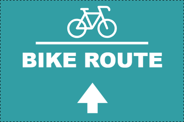 Custom Outdoor Yard Signs Multiple Sizes Bike Route