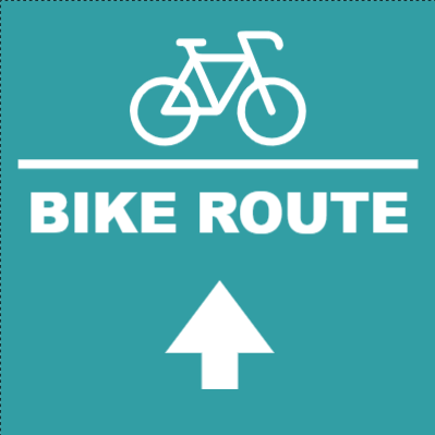 Custom Outdoor Yard Signs Multiple Sizes Bike Route