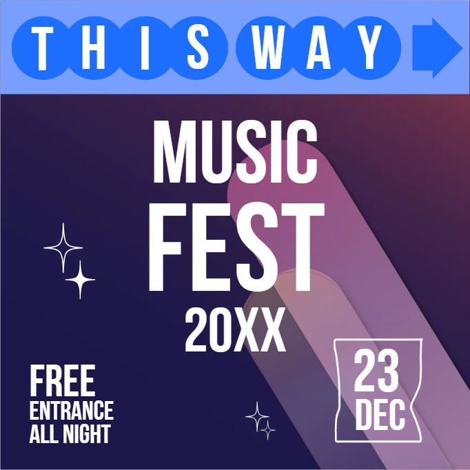 Custom Outdoor Yard Signs Multiple Sizes Music Fest