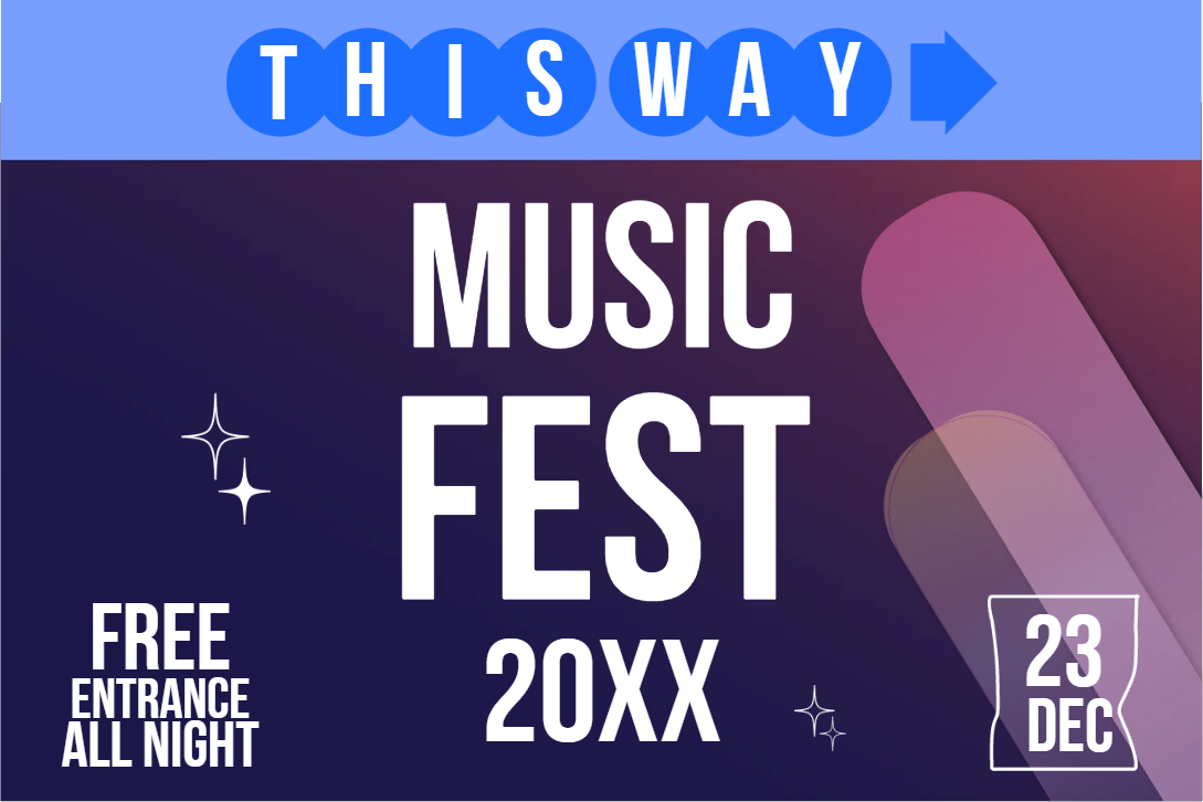 Custom Outdoor Yard Signs Multiple Sizes Music Fest