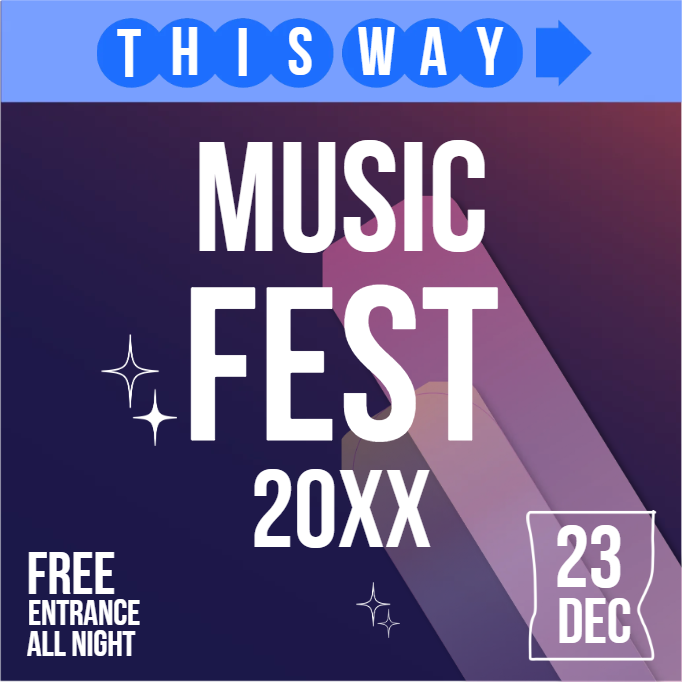 Custom Outdoor Yard Signs Multiple Sizes Music Fest