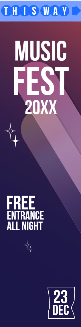 Custom Outdoor Yard Signs Multiple Sizes Music Fest