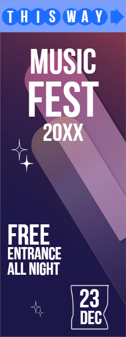 Custom Outdoor Yard Signs Multiple Sizes Music Fest