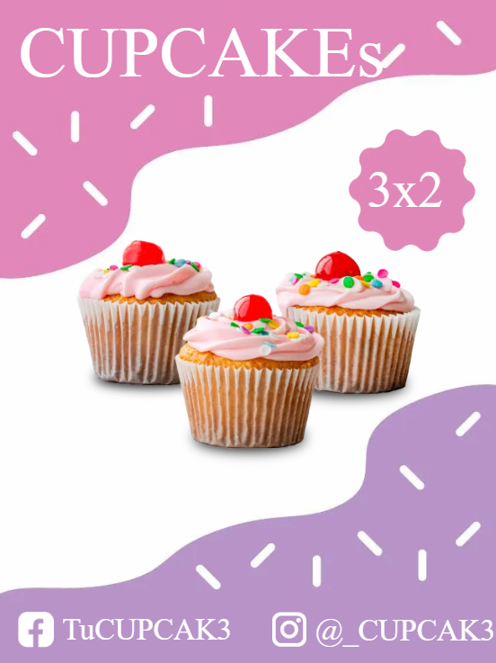 Custom Outdoor Yard Signs Multiple Sizes Cupcakes 3x2