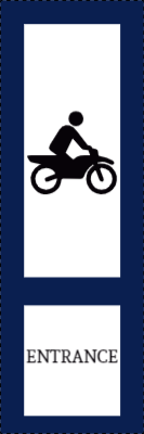 Custom Outdoor Yard Signs Multiple Sizes Motor Bike Entrance