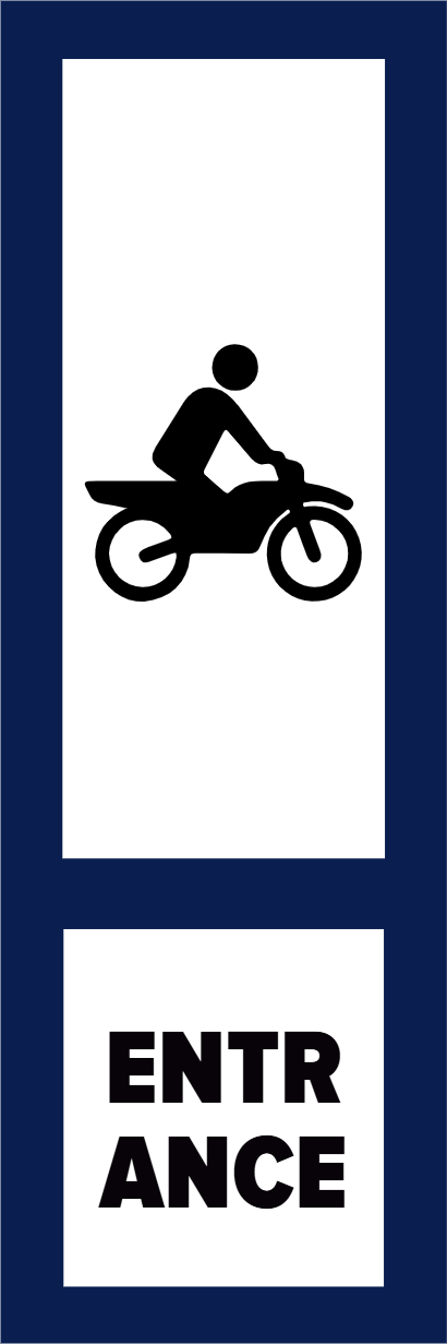 Custom Outdoor Yard Signs Multiple Sizes Motor Bike Entrance