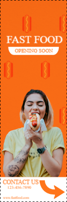 Custom Outdoor Yard Signs Multiple Sizes Fast Food Opening