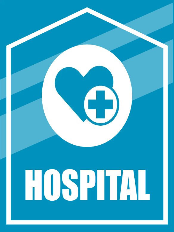 Custom Outdoor Yard Signs Multiple Sizes Hospital Way