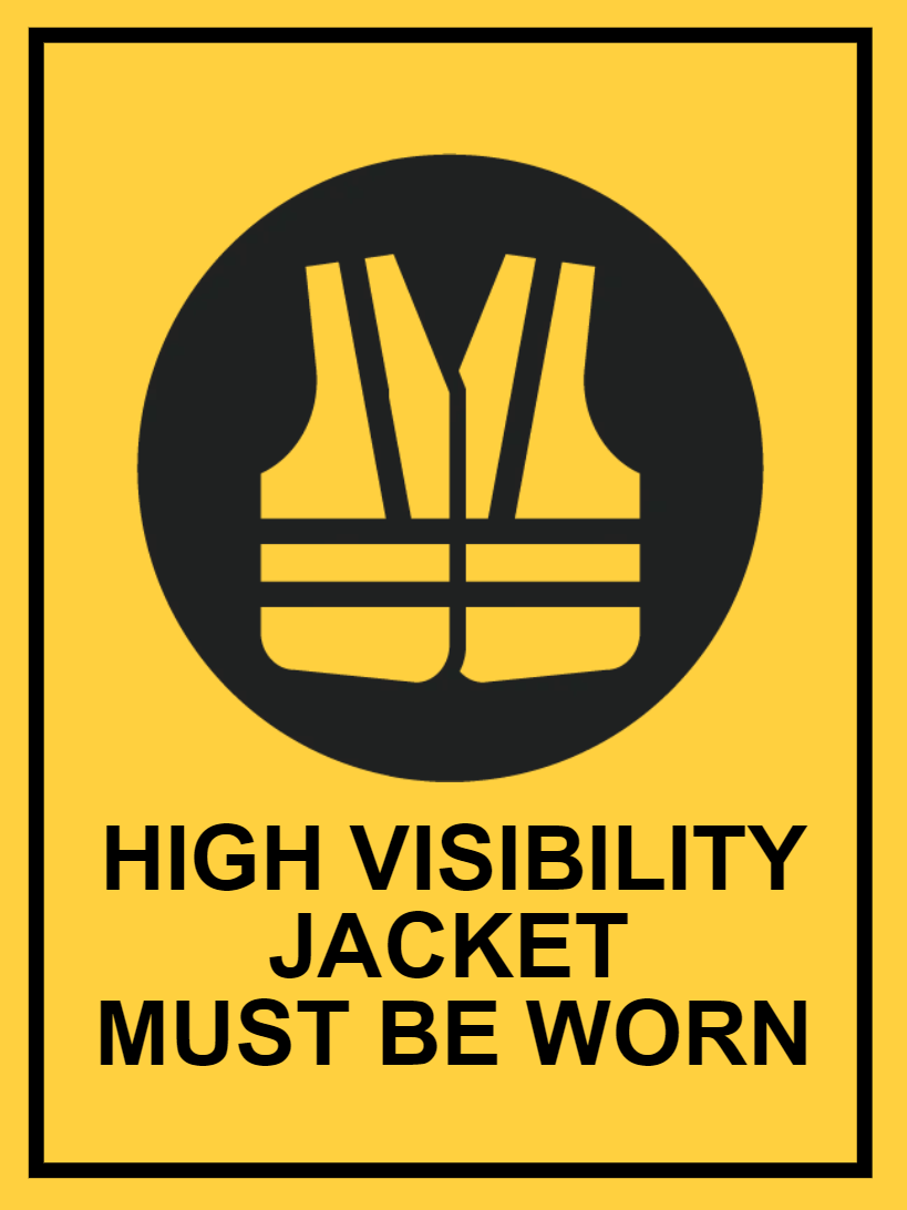 Custom Outdoor Yard Signs Multiple Sizes High Visibility Jacket