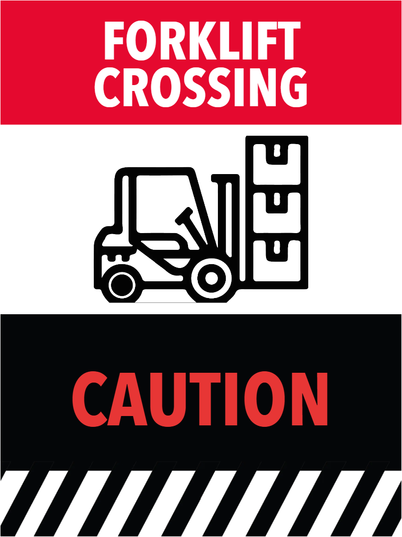 Custom Outdoor Yard Signs Multiple Sizes Forklift Crossing
