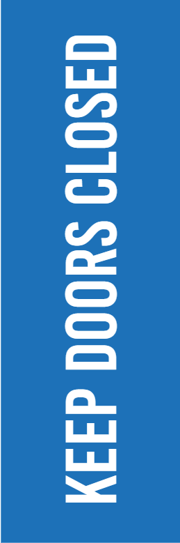 Custom Outdoor Yard Signs Multiple Sizes Road Work Keep Doors Closed