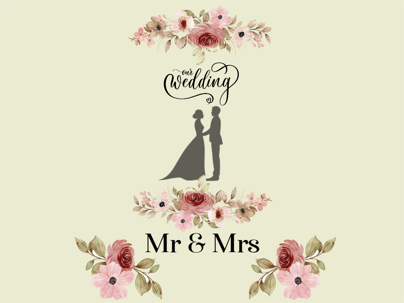 Custom Outdoor Yard Signs Multiple Sizes Our Wedding