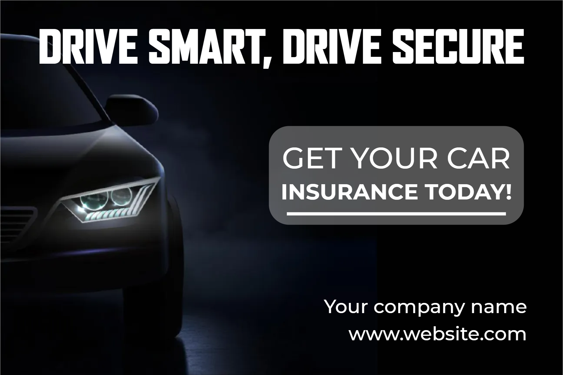 Custom Outdoor Yard Signs Multiple Sizes Car Insurance