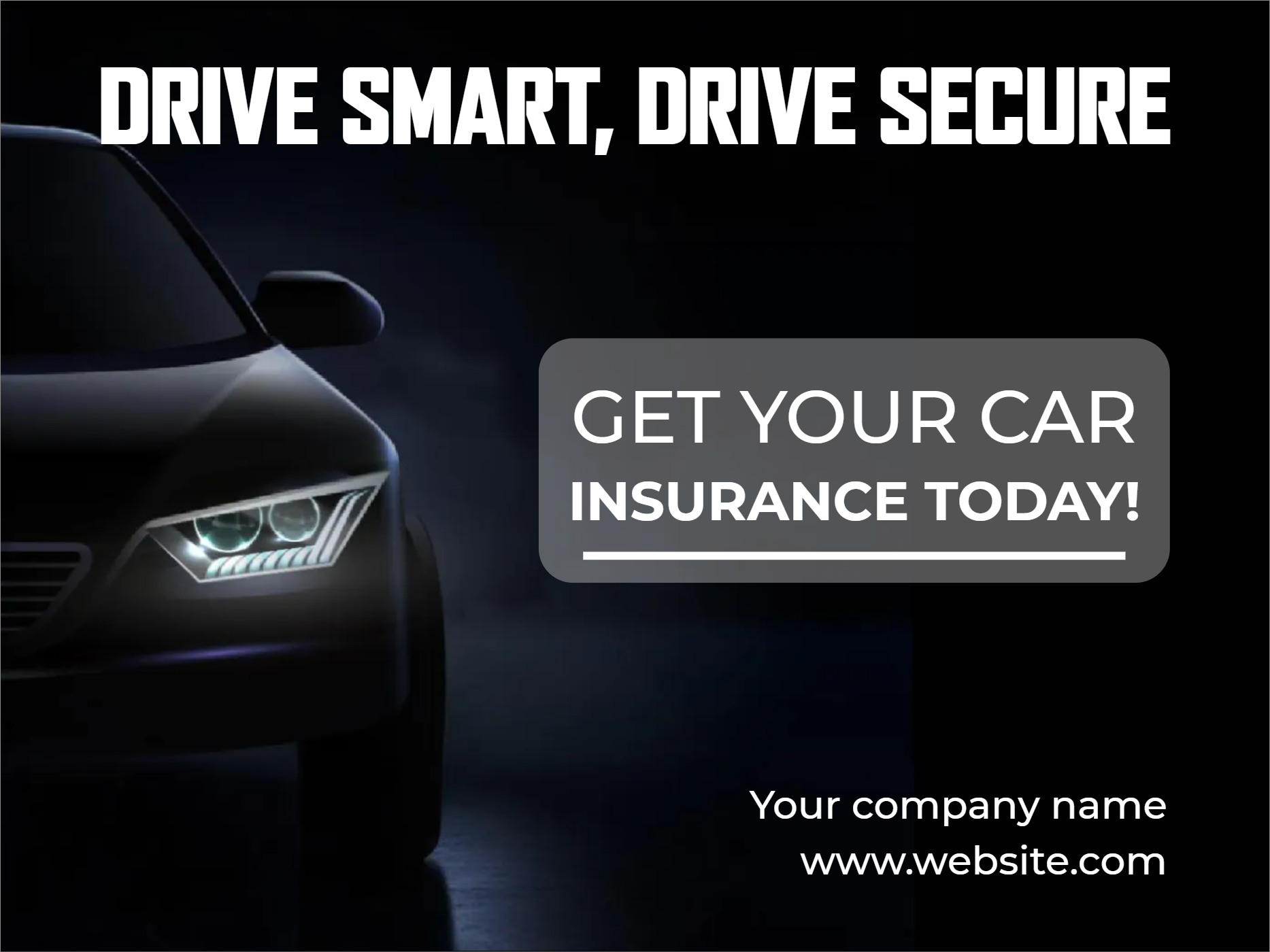 Custom Outdoor Yard Signs Multiple Sizes Car Insurance