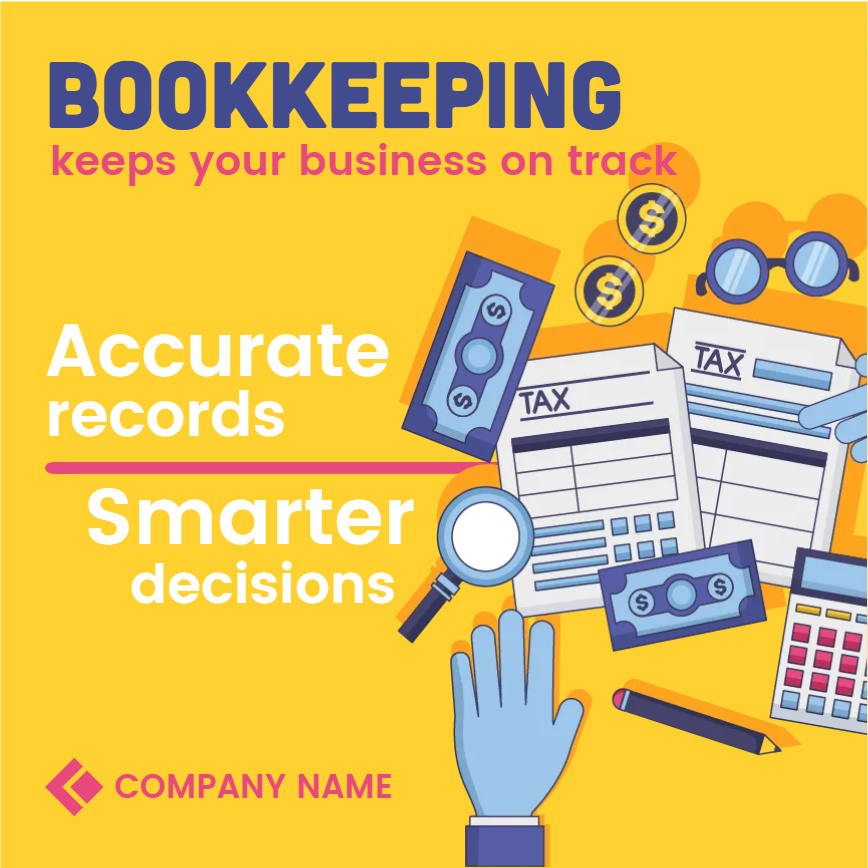 Custom Outdoor Yard Signs Multiple Sizes Bookkeeping 1