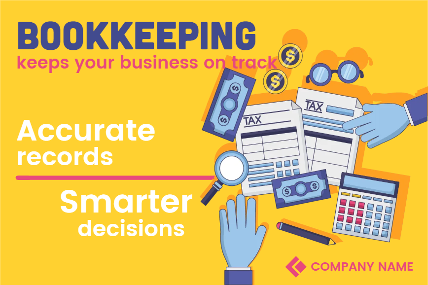 Custom Outdoor Yard Signs Multiple Sizes Bookkeeping 1