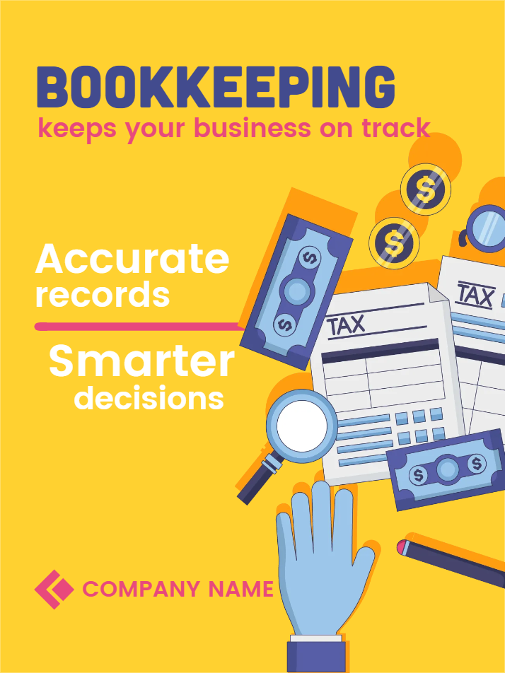 Custom Outdoor Yard Signs Multiple Sizes Bookkeeping 1