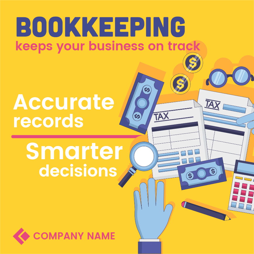 Custom Outdoor Yard Signs Multiple Sizes Bookkeeping 1