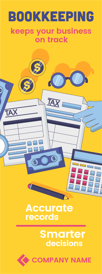 Custom Outdoor Yard Signs Multiple Sizes Bookkeeping 1