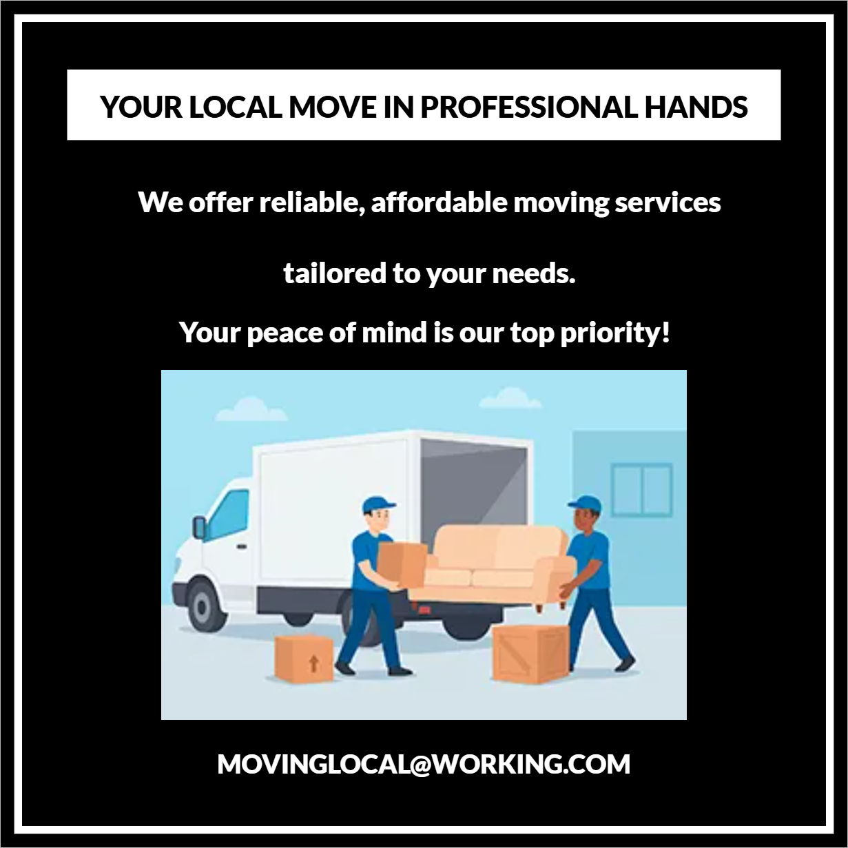 Custom Outdoor Yard Signs Multiple Sizes Your Local Move in Professional Hands