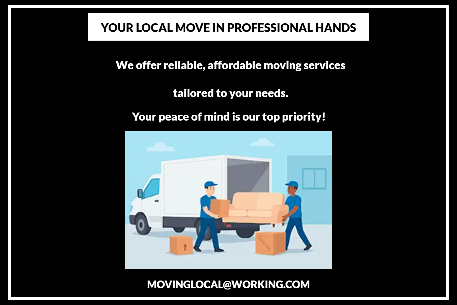 Custom Outdoor Yard Signs Multiple Sizes Your Local Move in Professional Hands