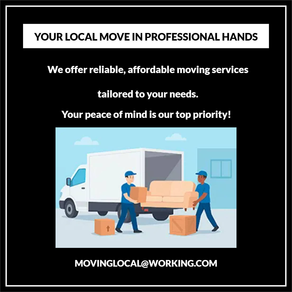 Custom Outdoor Yard Signs Multiple Sizes Your Local Move in Professional Hands