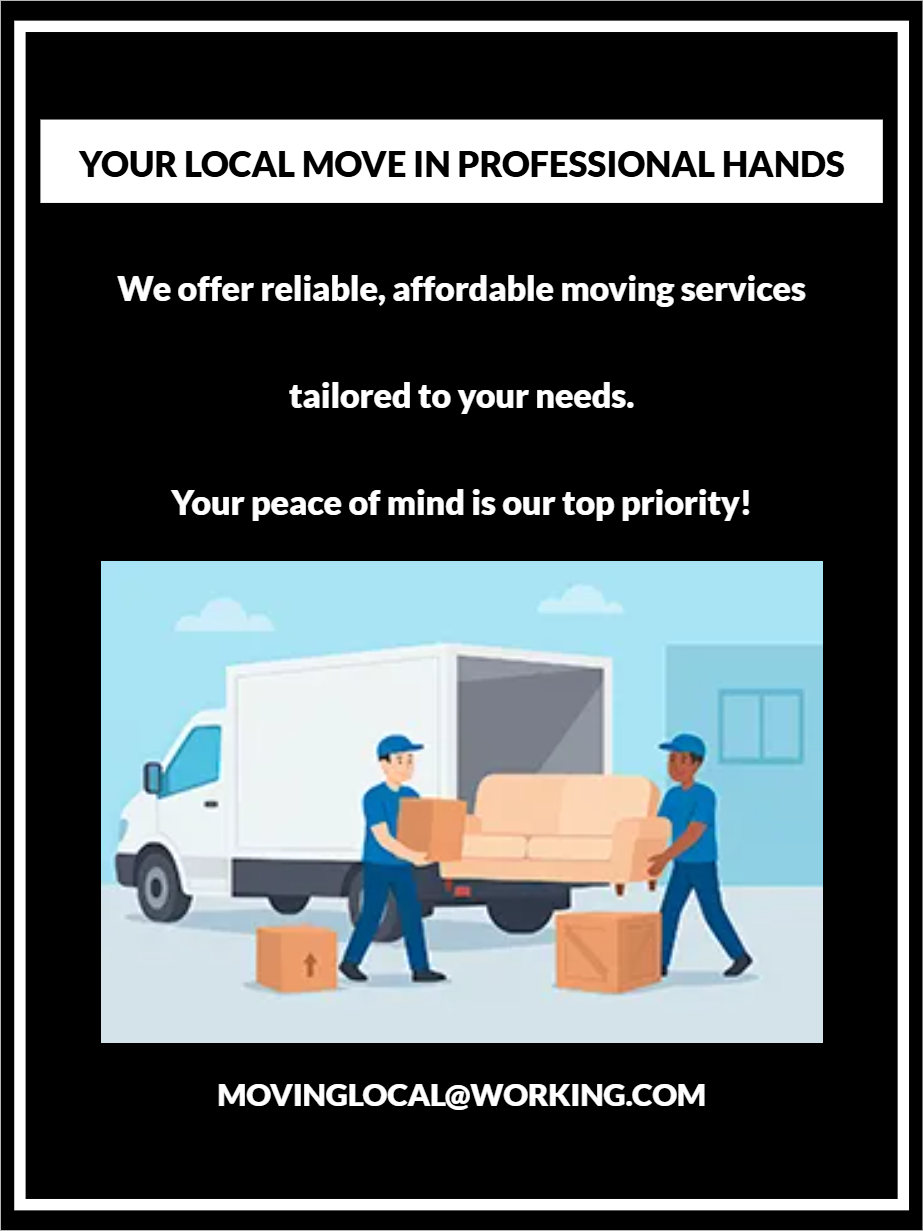 Custom Outdoor Yard Signs Multiple Sizes Your Local Move in Professional Hands