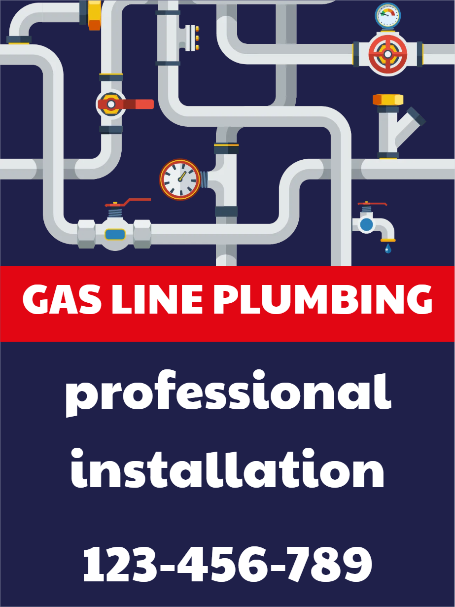 Custom Outdoor Yard Signs Multiple Sizes Gas Line Plumbing Professional Installation