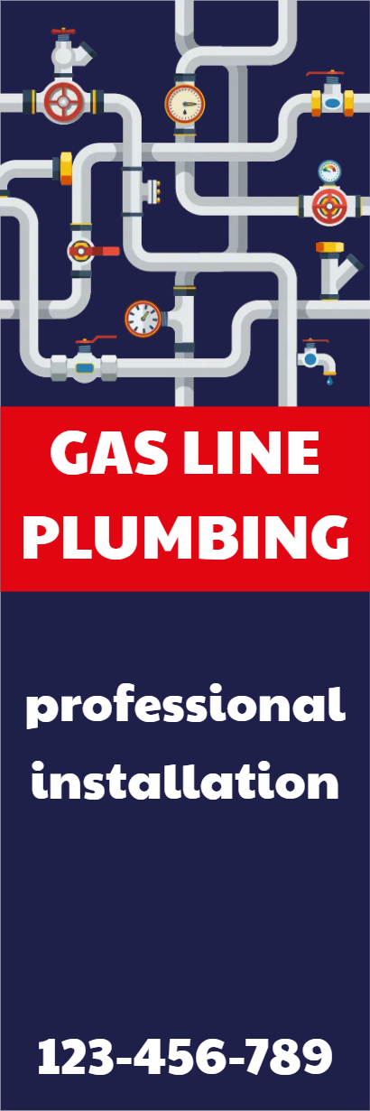 Custom Outdoor Yard Signs Multiple Sizes Gas Line Plumbing Professional Installation